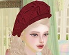 knit beret red