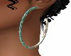 Turquoise Hoops