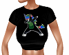 t-shirt unicorno nera