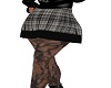 black plaid skirt