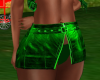 ! Green Leather Skirt