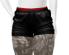 Black Red Muscle Shorts