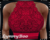 *AJ Red Lace Top