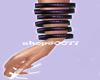 ʑl Purple/Blk Bracelets