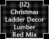 Ladder Decor Lumber Red