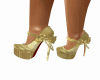 ch)louboutin gold heels