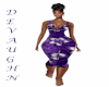 LONI PURPLE PRNT DRESS