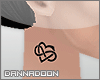 |D| Infinity Neck Tattoo