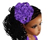 Kids purple hair flower 