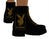 playboy boots black/gold