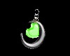 Green Moon Earrings