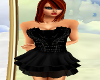 black frill dress,