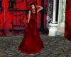 Soft Red Velvet Gown