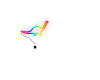 Rainbow Dino Neon Light