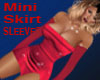 Red Mini Skirt/sleeve