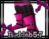 *RD* Pink & Blk Boots