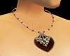 Red& Gold Heart Necklace