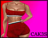 cute red short set