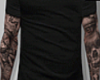 black tee + tattoos