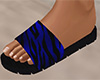 Blue Tiger Stripe Sandals 3 (F)