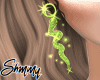Snake Lime Earrings