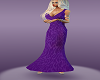 purple  evening gown