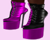 2Tone blk/pink Plat boot