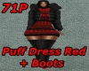 Puff Dress Red + Boots
