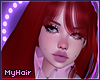 gussie red + bangs