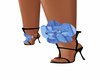 Denim Flower Heels Blue