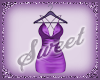 Purple Silk Satin Dress
