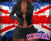 K| fur collar skirt set