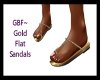 GBF~Gold Flat Sandals