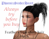 Feathery bun short black