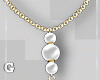 White Pearl Gold Necklac