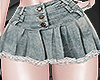 V: Denim pleated skirt/j