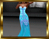 Embroidered Seablue Gown