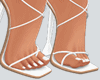 Y*Dori White Heels
