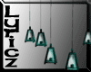 (TEAL) Hanging Lamps