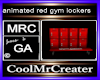 animated red gym lockers