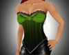 Green velvet corset