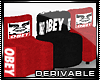 .:3M:. OBEY Red Couch 