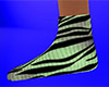 Green Tiger Stripe Socks (F)