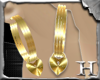 +H+ Gold Heart Earrings