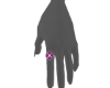 Ring 4 Hearts Purple L