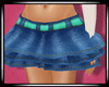 |Aqua Belt Jean Skirt|