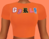 Girls Orange Crop