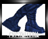 Blue holo latex boots