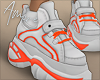 $ WhitexNeon Sneakers M