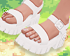 ⁘ cute white sandals